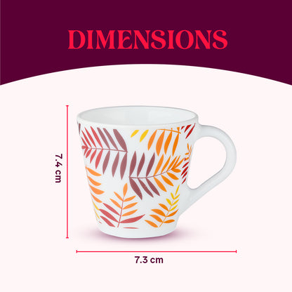 Larah by Borosil Novelty Costa Mug Set 160 ml x 6