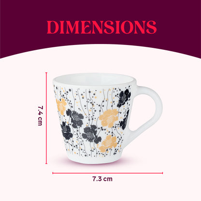 Larah by Borosil Novelty Dreamer Mug Set 160 ml x 6