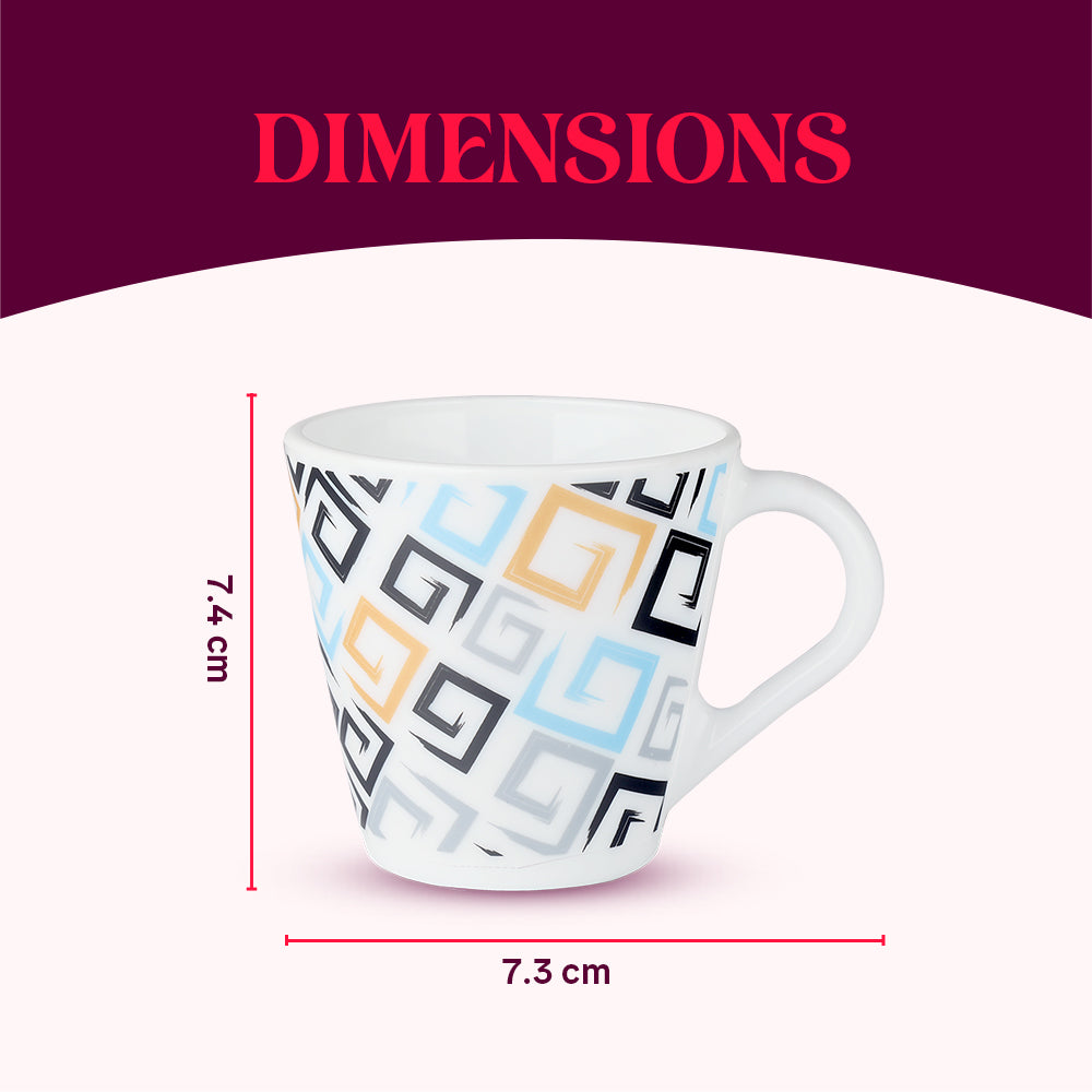 Larah by Borosil Novelty Ember Mug Set 160 ml x 6