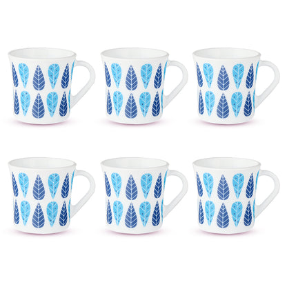 Larah by Borosil Crysta Fable Mug Set 160 ml x 6
