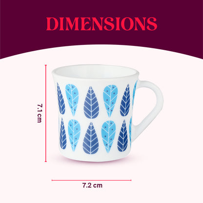 Larah by Borosil Crysta Fable Mug Set 160 ml x 6