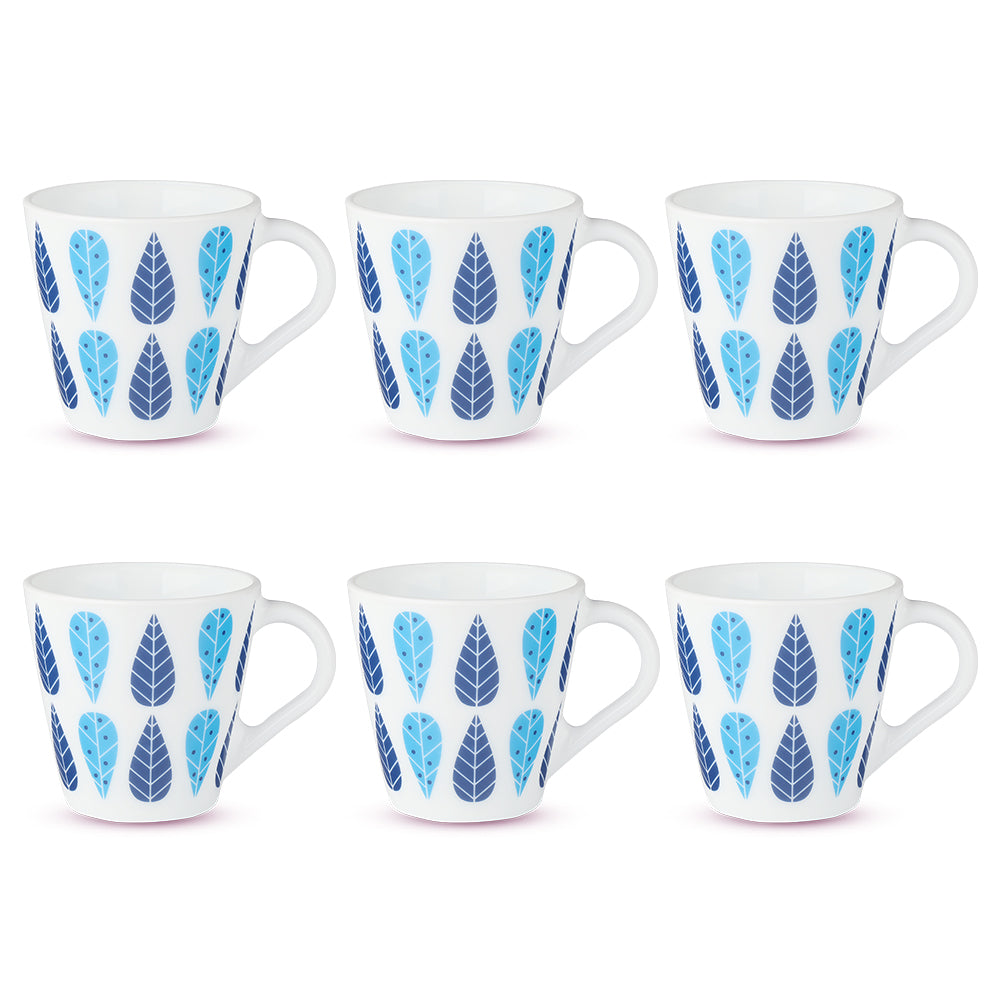 Larah by Borosil Novelty Fable Mug Set, 160ml x 6