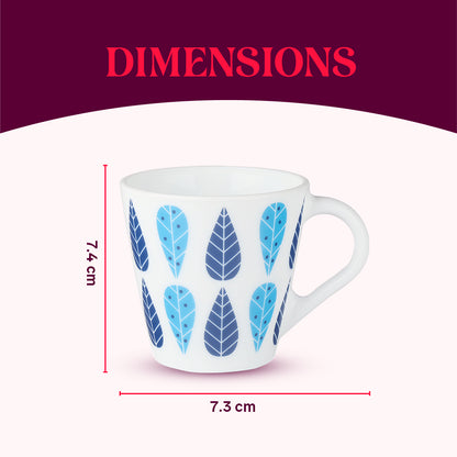 Larah by Borosil Novelty Fable Mug Set 160 ml x 6