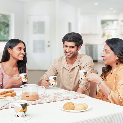 Larah by Borosil Novelty Nivaah Mug Set 160 ml x 6