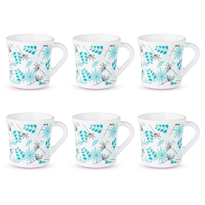 Larah by Borosil Crysta Stardust Mug Set 160 ml x 6