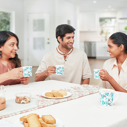 Larah by Borosil Crysta Stardust Mug Set 160 ml x 6