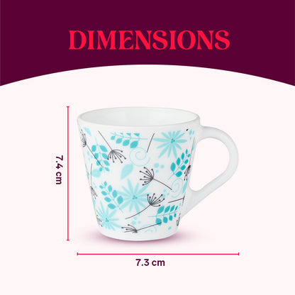 Larah by Borosil Novelty Stardust Mug Set 160 ml x 6