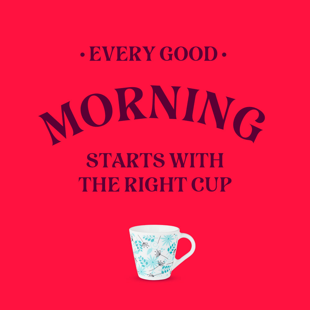 Larah by Borosil Novelty Stardust Mug Set 160 ml x 6