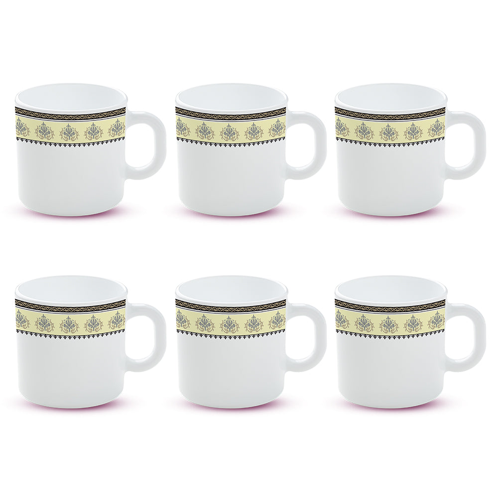 Larah By Borosil Amer Mug Set 180 ml x 6