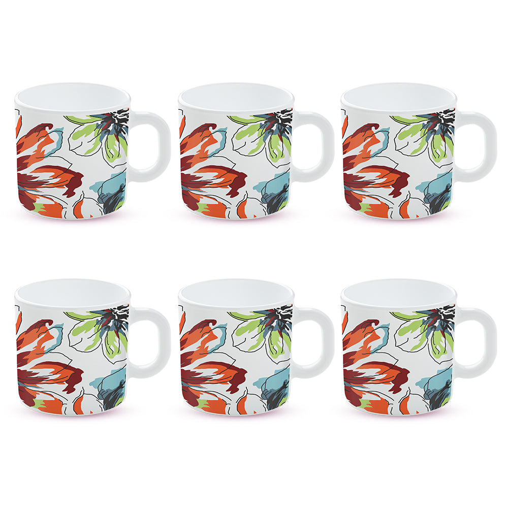 Larah by Borosil Bali Mug Set 180 ml x 6