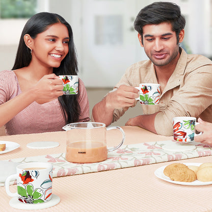 Larah by Borosil Bali Mug Set 180 ml x 6