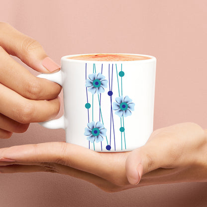 Larah by Borosil Bluebell Mug Set 180 ml x 6
