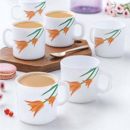 Larah by Borosil Firefly Mug Set 180 ml x 6
