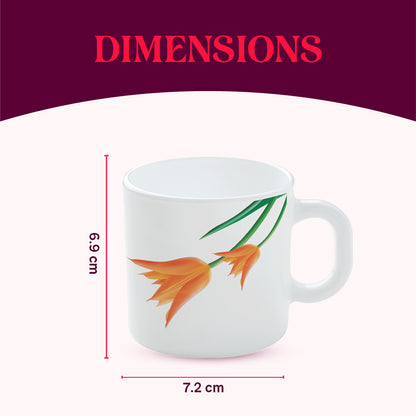 Larah by Borosil Firefly Mug Set 180 ml x 6