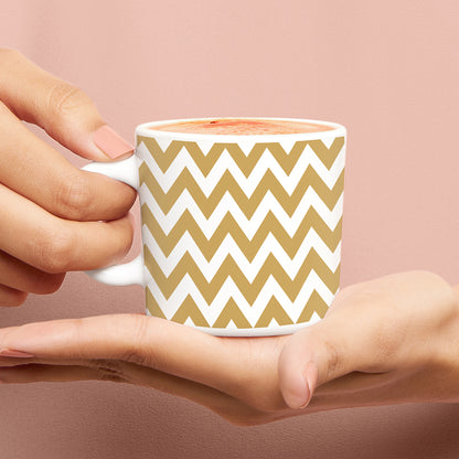 Larah by Borosil Gold Waves Mug Set 180 ml x 6