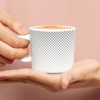 Larah by Borosil Grey Pixel Mug Set 180 ml x 6