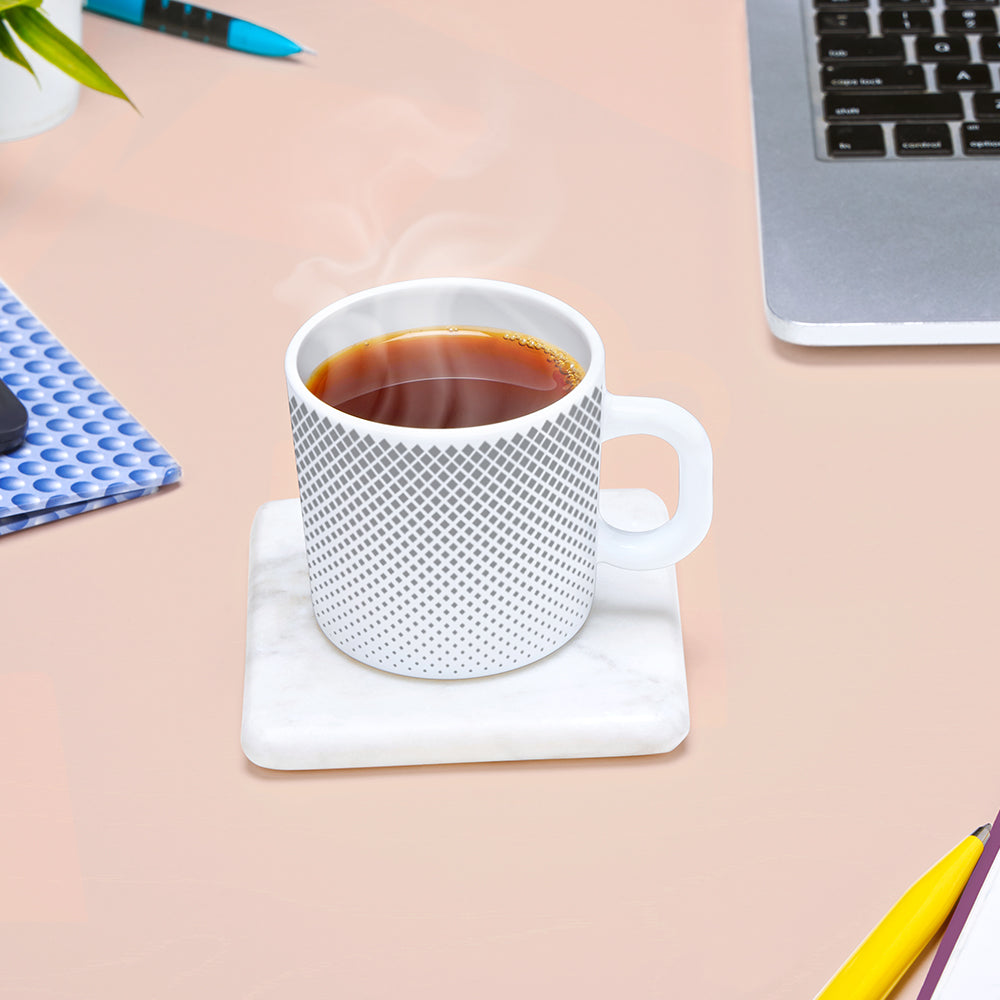 Larah by Borosil Grey Pixel Mug Set 180 ml x 6