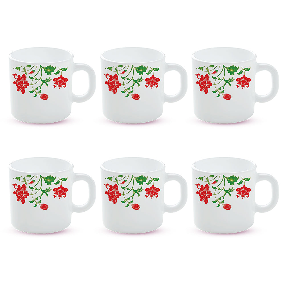 Larah by Borosil Hazel Mug Set 180 ml x 6
