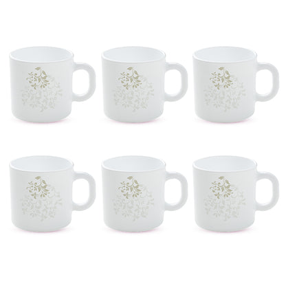 Larah by Borosil Ingot Mug Set 180 ml x 6 (Option 1)
