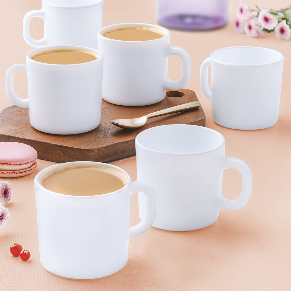 Larah Logo Opalware Mug Set