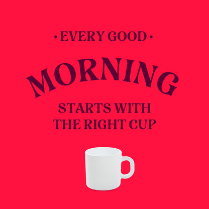 Larah Logo Opalware Mug Set