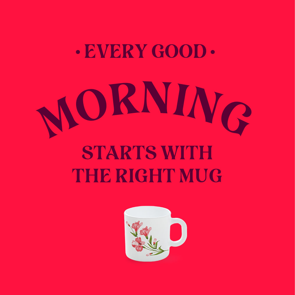 Larah By Borosil Marina Peach Mug Set