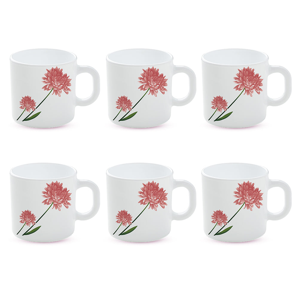 Larah by Borosil Nargis Mug Set 180 ml x 6