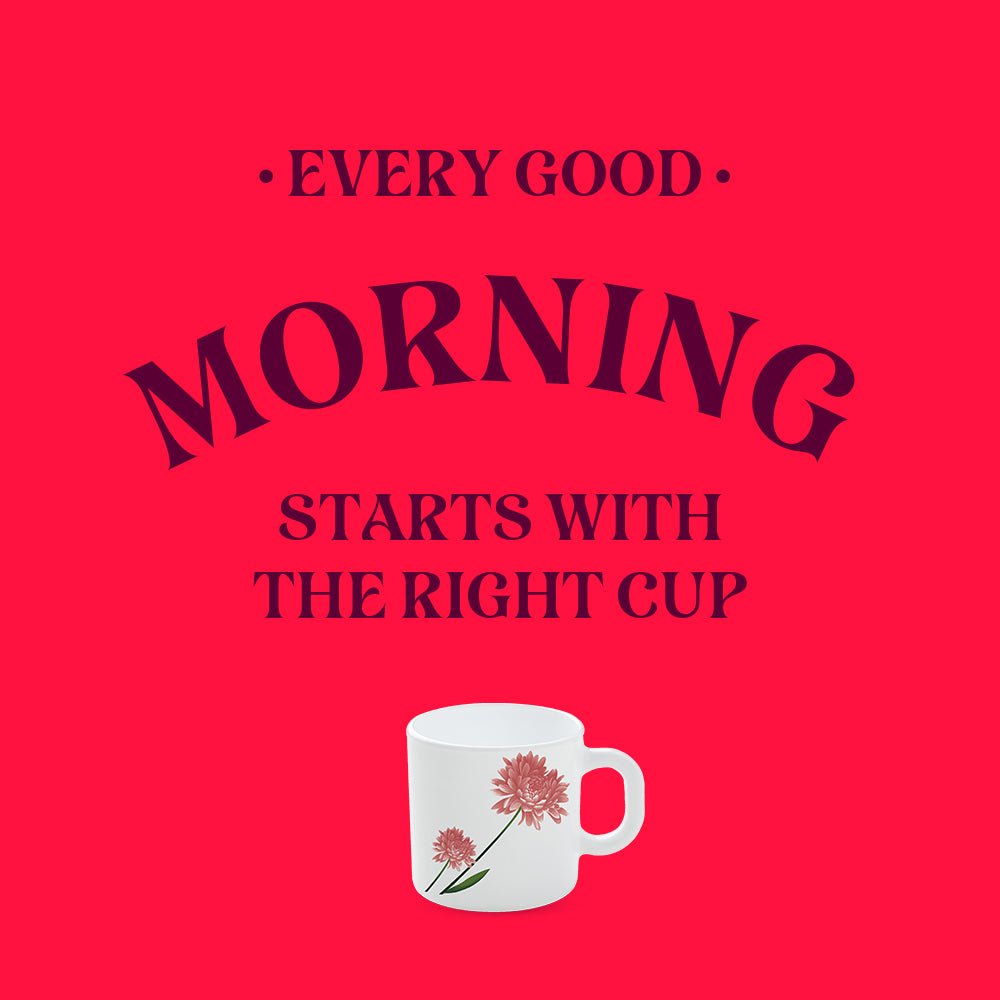 Larah by Borosil Nargis Mug Set 180 ml x 6