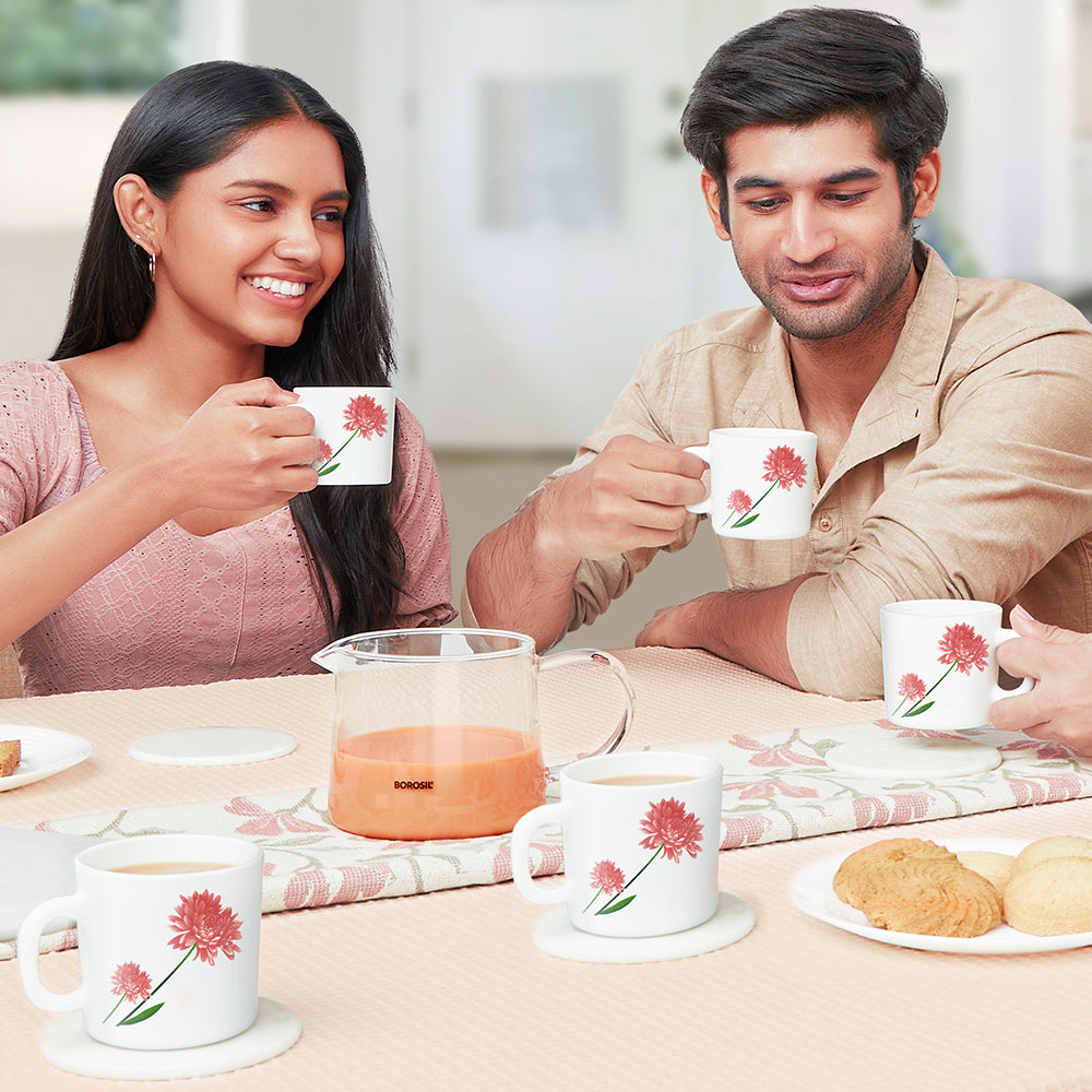 Larah by Borosil Nargis Mug Set 180 ml x 6