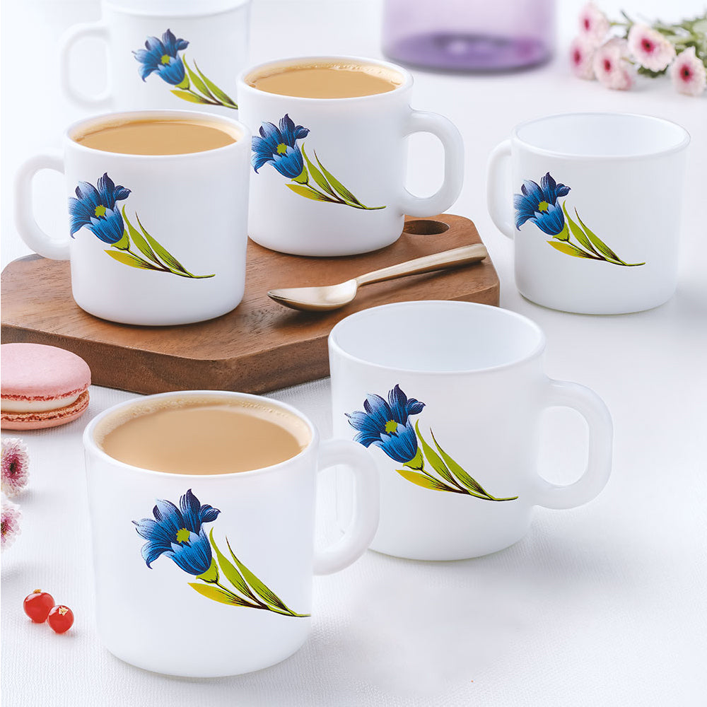 Larah by Borosil Nina Mug Set, 180ml x 6