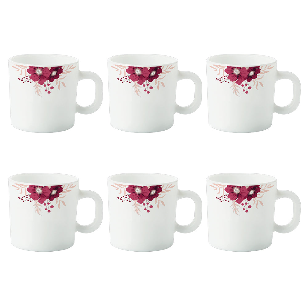 Larah By Borosil Paradise Mug Set 180 ml x 6