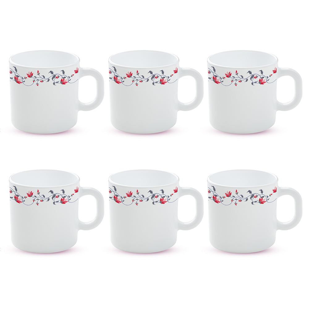 Larah by Borosil Pentas Mug Set, 180ml x 6