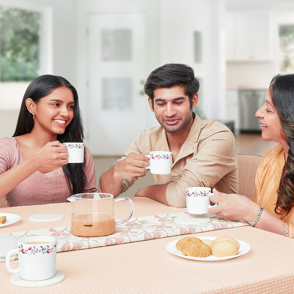 Larah by Borosil Pentas Mug Set, 180ml x 6