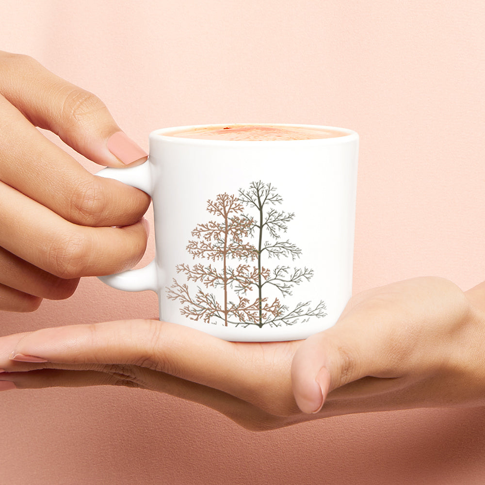 Larah by Borosil Pine Mug Set 180 ml x 6