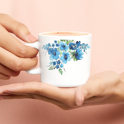 Larah by Borosil Pansy Mug Set 180 ml x 6