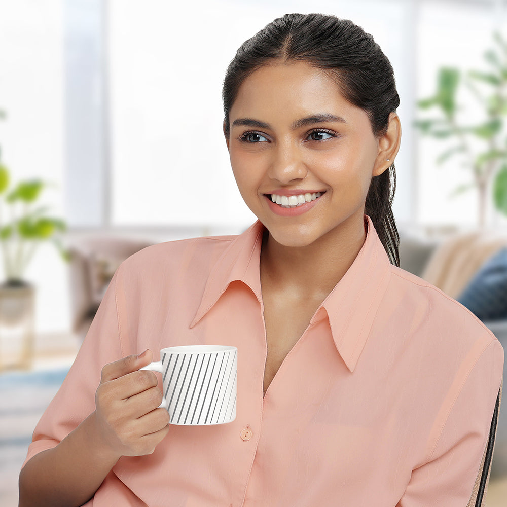 Larah by Borosil Silver Dusk Mug Set 180 ml x 6