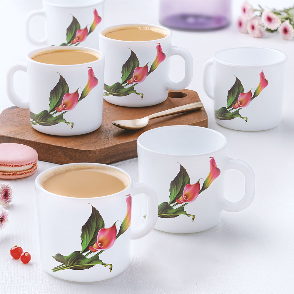 Larah by Borosil Stargazer Mug Set 180 ml x 6