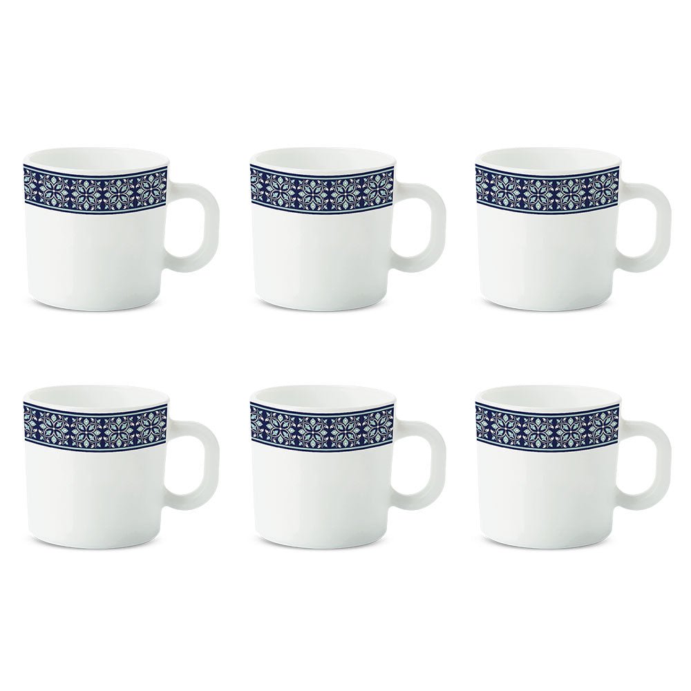 Larah By Borosil Taj Mug Set 180 ml x 6