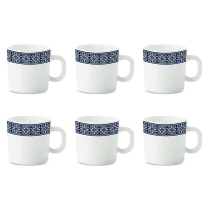 Larah By Borosil Taj Mug Set 180 ml x 6