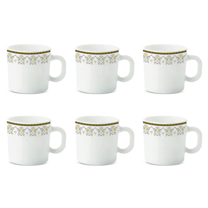Larah By Borosil Vatika Mug Set 180 ml x 6