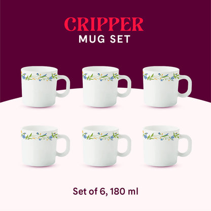 Larah Verona Mug Set, 180ml x 6