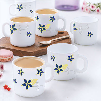 Larah by Borosil Viva Mug Set 180 ml x 6