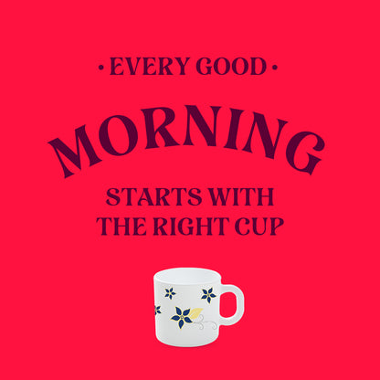 Larah by Borosil Viva Mug Set 180 ml x 6