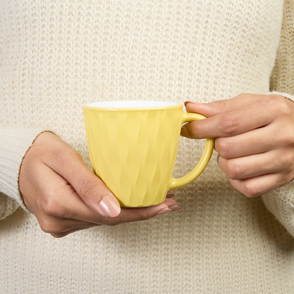 Larah By Borosil Curl Cup Set, Assorted Colours 200 ml x 6