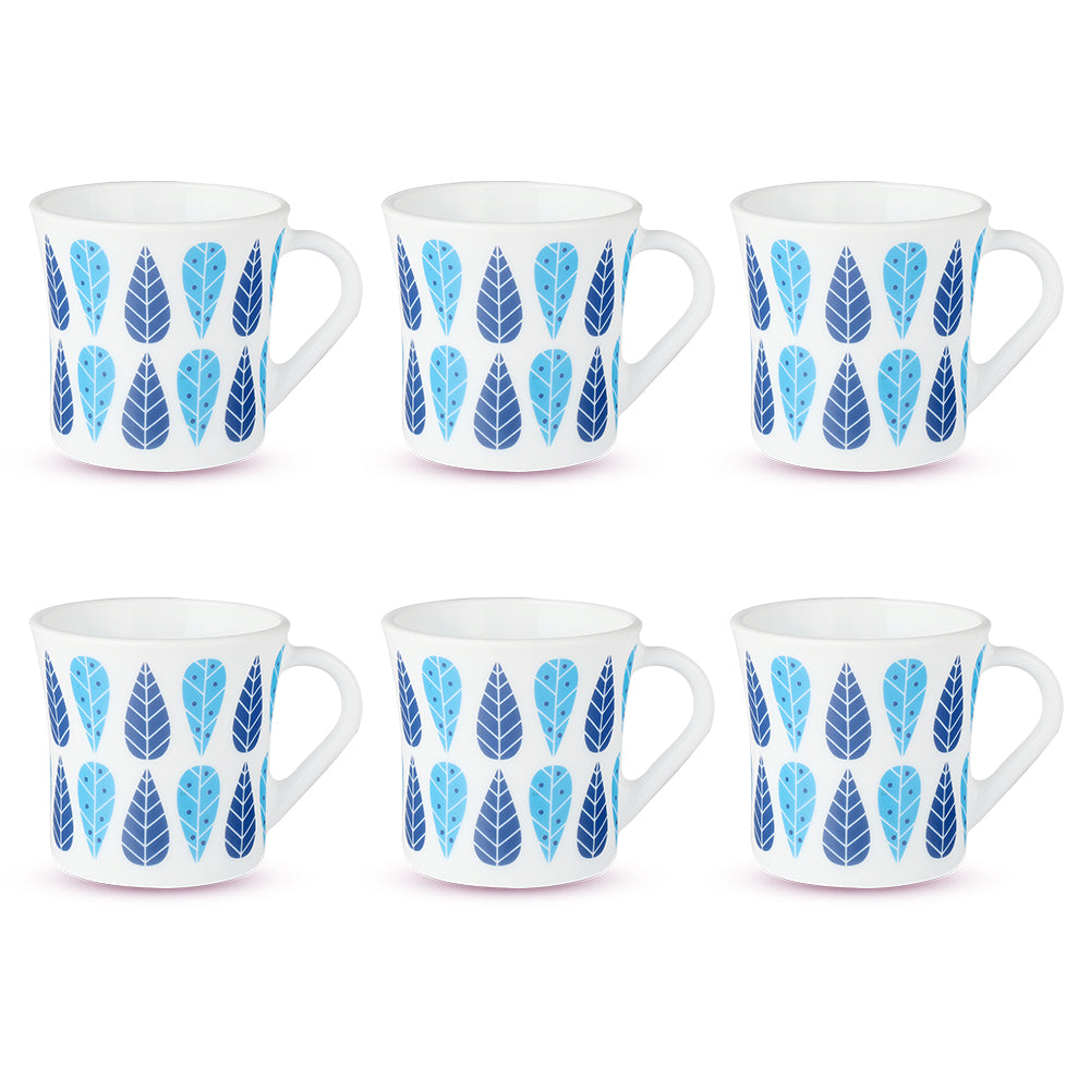 Larah by Borosil Crysta Fable Mug Set 210 ml x 6