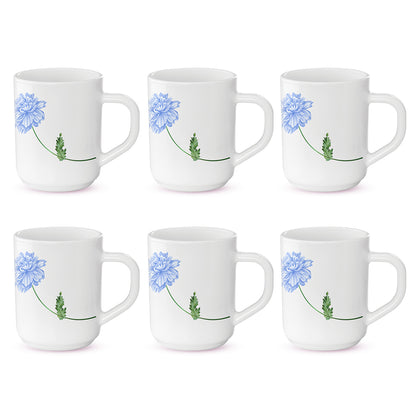 Larah by Borosil Blue Mist Mug Set 240 ml x 6