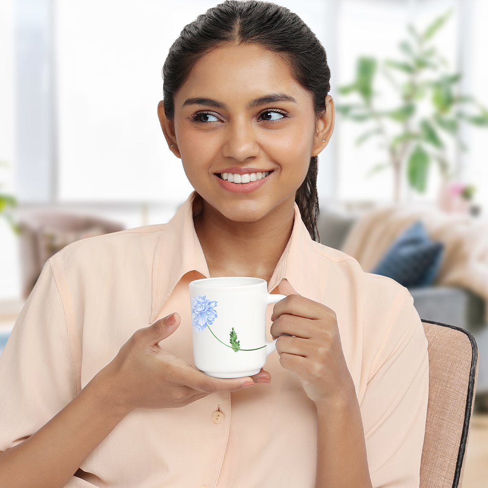 Larah by Borosil Blue Mist Mug Set 240 ml x 6