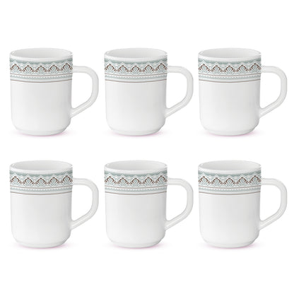 Larah by Borosil Classic Mug Set 240 ml x 6