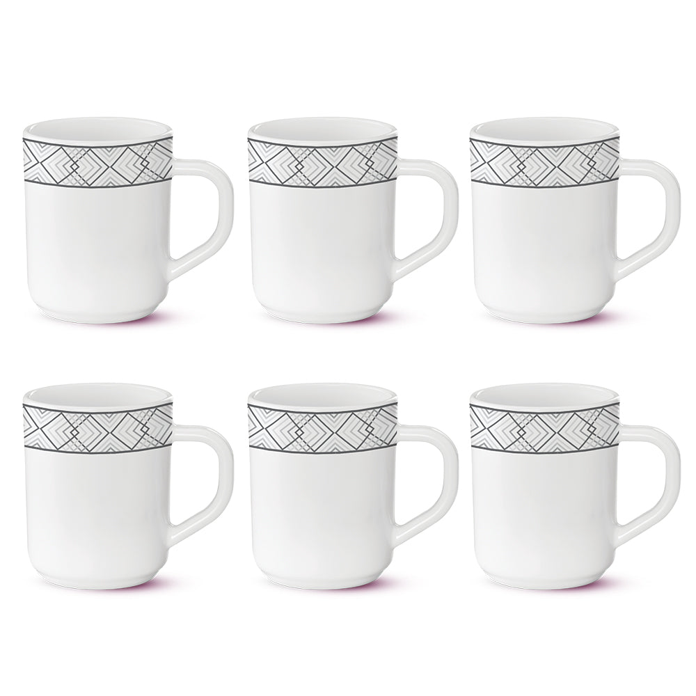 Larah By Borosil Cycladia Mug Set 240 ml x 6