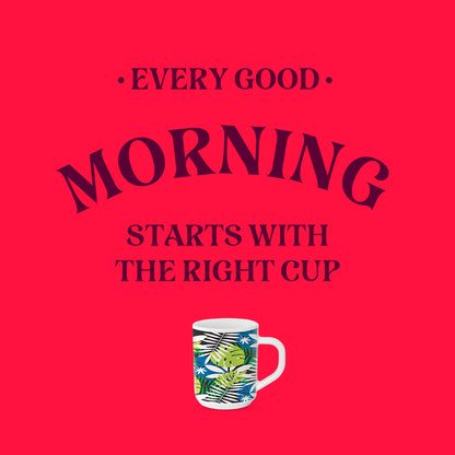 Larah by Borosil Forest Mug Set 240 ml x 6 (Option 1)